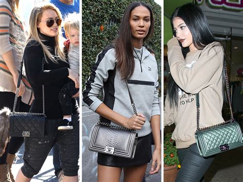 celebrities chanel boy bag|chanel bags for boys.